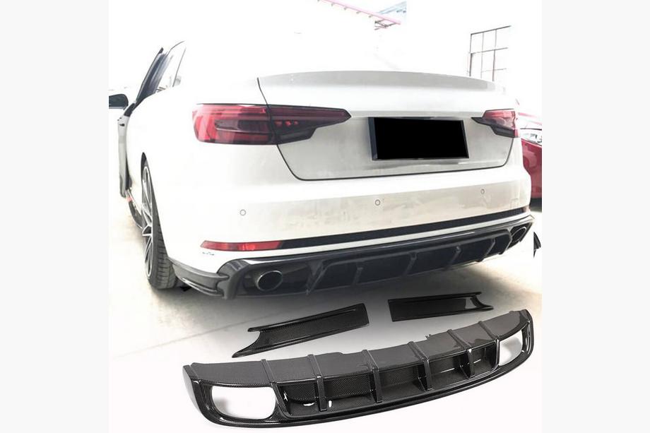 Audi A4 B9 2015–2024 Bagkofanger-diffuser (til S4 2017-2020, carbon) Foto 1