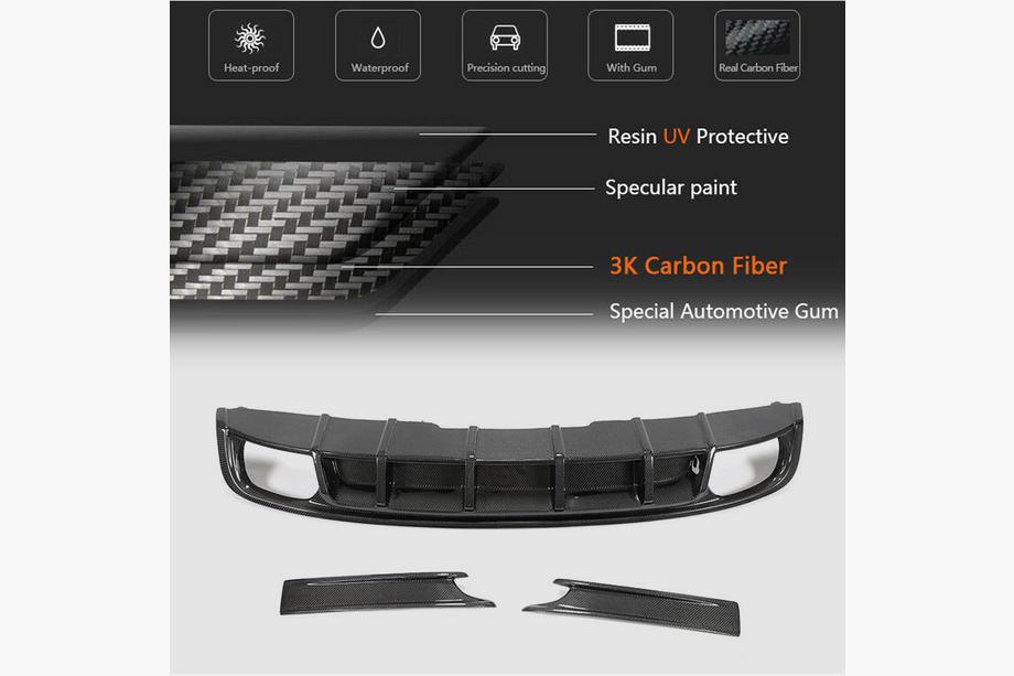 Audi A4 B9 2015–2024 Bagkofanger-diffuser (til S4 2017-2020, carbon) Foto 3