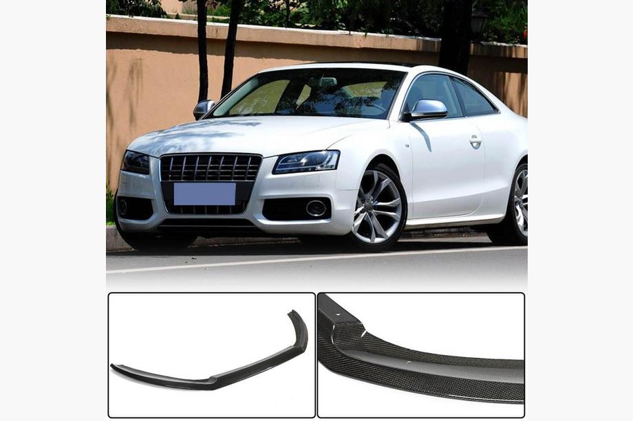 Audi A5 2007–2015 Frontspoilerlæbe til forreste kofanger (til S-Line Coupe 2007-2011, carbon) Image