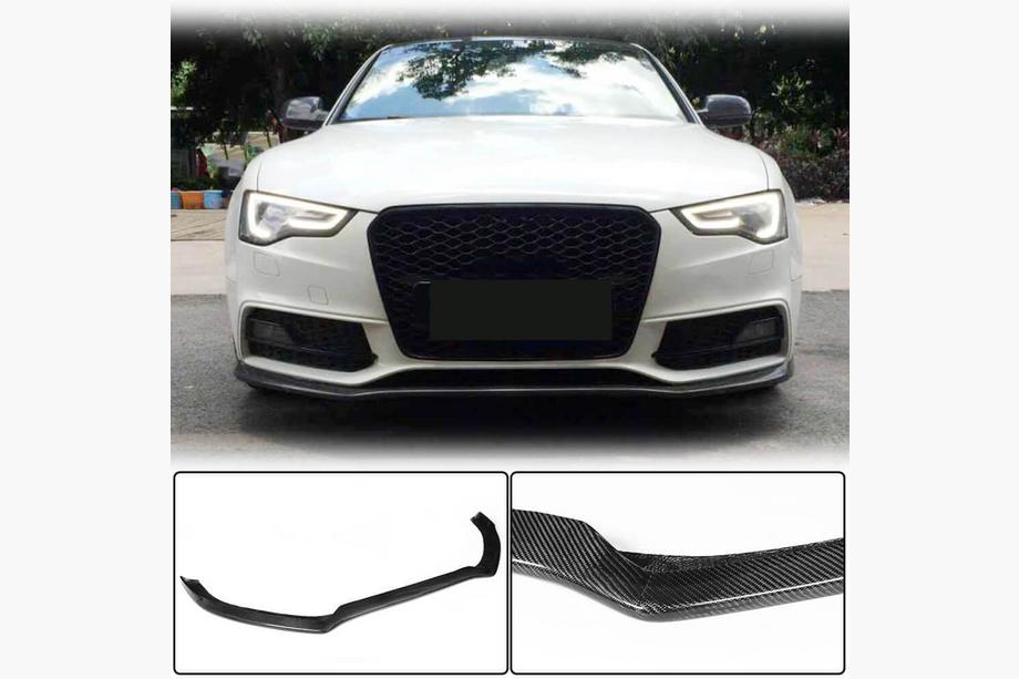 Audi A5 2007–2015 Frontspoiler-lip til forreste kofanger Lip V1 (til S-Line 2012-2015, carbon) Image