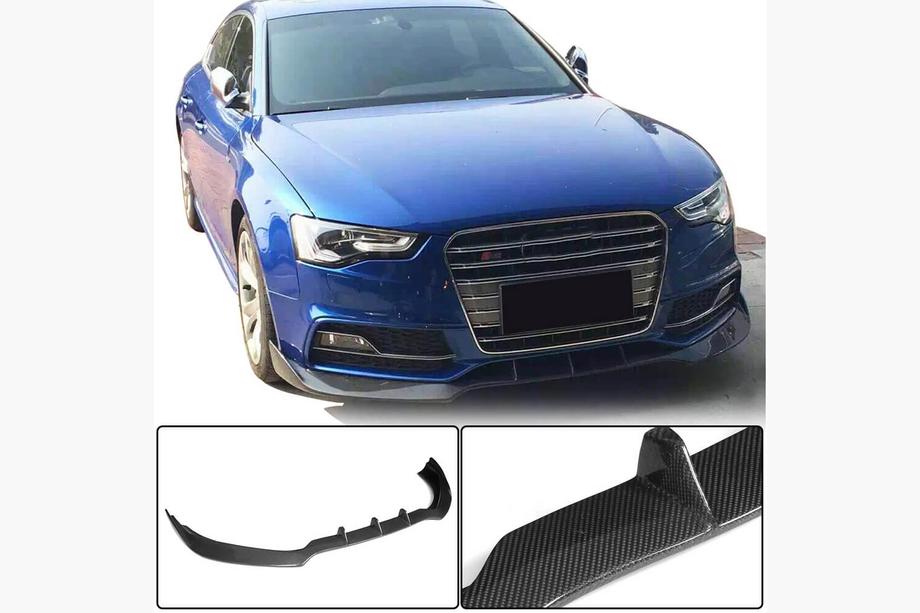 Audi A5 2007–2015 Frontlæbe til kofanger Lip V3 (til S-Line 2012-2015, carbon) Image