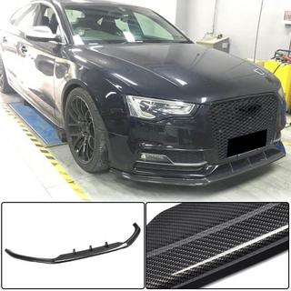 Front kofangerlæbe Lip V4 (til S-Line 2012-2015, kulfiber) Audi A5 2007–2015 foto 1