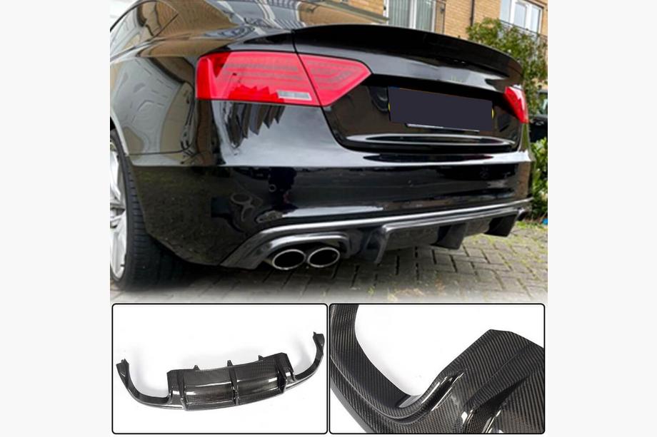 Audi A5 2007–2015 Bagkofanger-diffuser V3 (til S-Line 2012-2015, carbon) Image