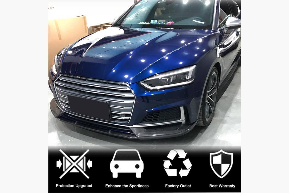 Audi A5 2016–2025 Front kofanger-lip (til S-Line coupé/cabriolet 2016-2020, carbon) Foto 4