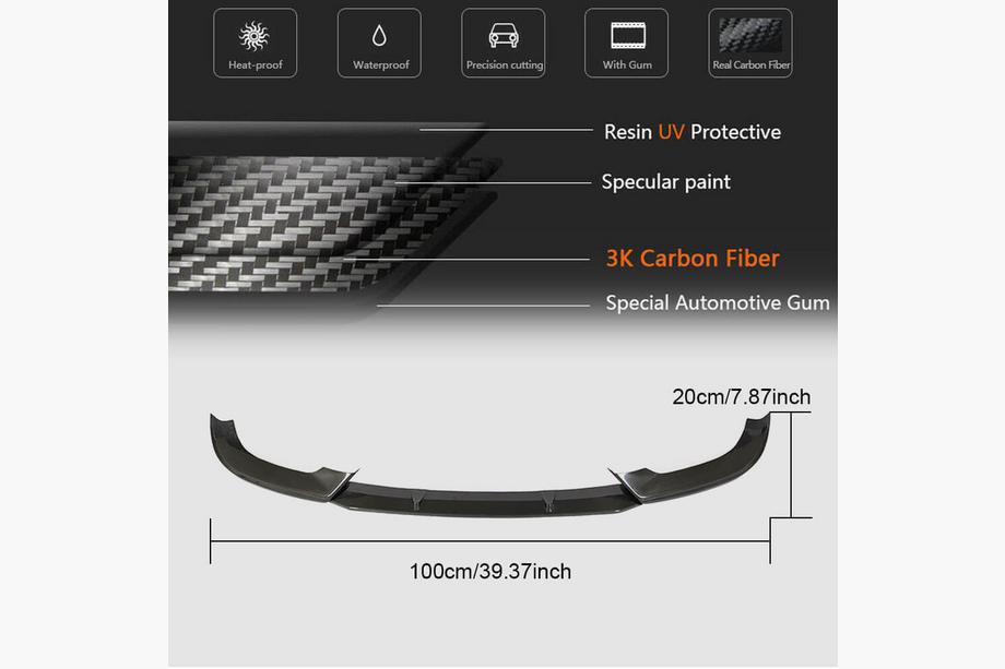 Audi A5 2016–2025 Front kofanger-lip (til S-Line coupé/cabriolet 2016-2020, carbon) Foto 7