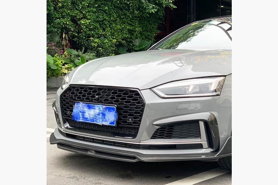 Audi A5 2016–2025 Frontlæbe til forreste kofanger Lip V2 (til S-Line 2021-2025, kulfiber) Image