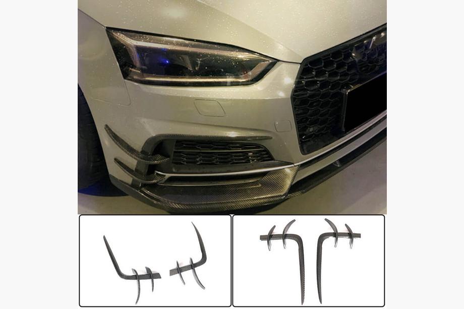 Audi A5 2016–2025 Frontspoilerlæbe Flap V2 (til S-Line 2016-2020, carbon) Image
