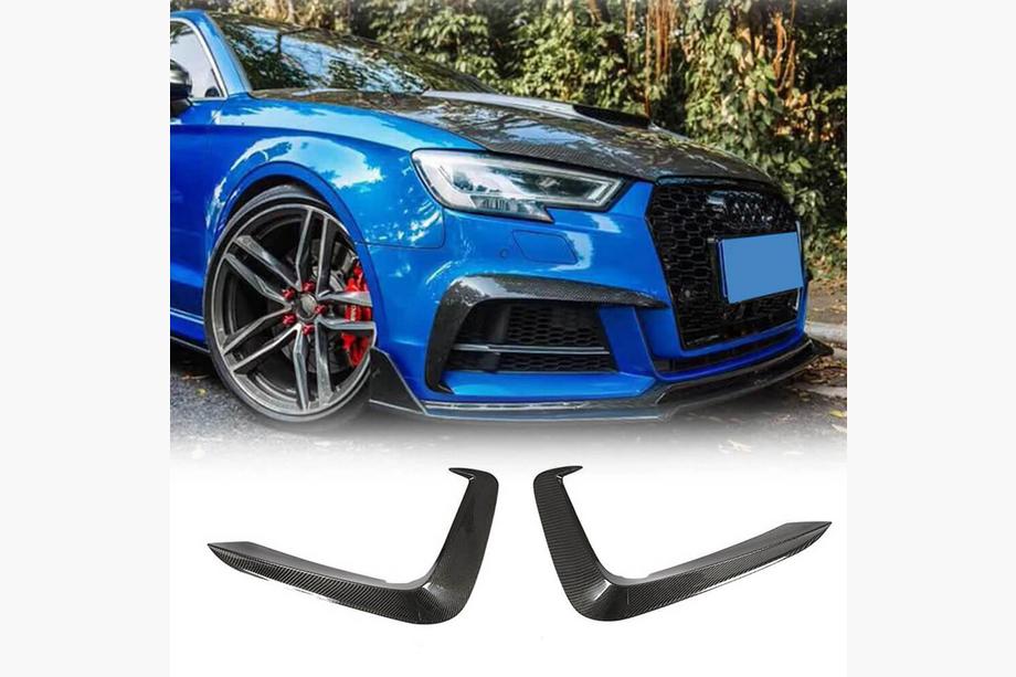 Audi A5 2016–2025 Frontkofanger-lip Flap V1 (til S-Line 2016-2020, carbon) Image