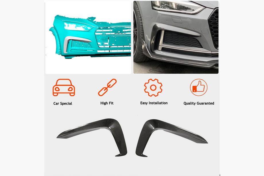 Audi A5 2016–2025 Frontkofanger-lip Flap V1 (til S-Line 2016-2020, carbon) Foto 3
