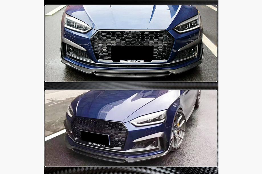 Audi A5 2016–2025 Frontkofanger-lip Flap V1 (til S-Line 2016-2020, carbon) Foto 5