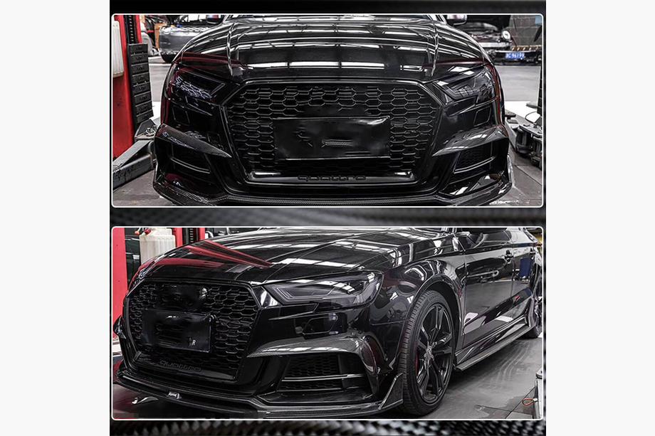 Audi A5 2016–2025 Frontkofanger-lip Flap V1 (til S-Line 2016-2020, carbon) Foto 6