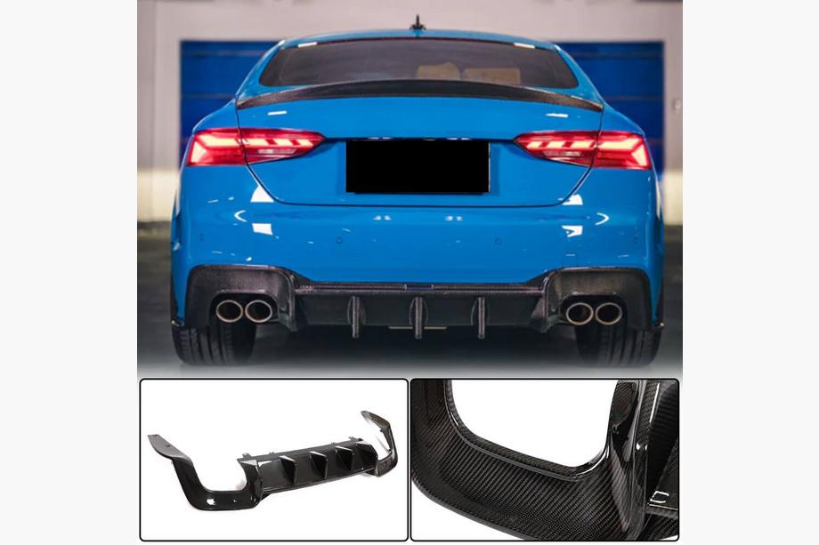 Audi A5 2016–2025 Bagkofanger-diffuser V1 (til S-Line 2021-2025, carbon) Image