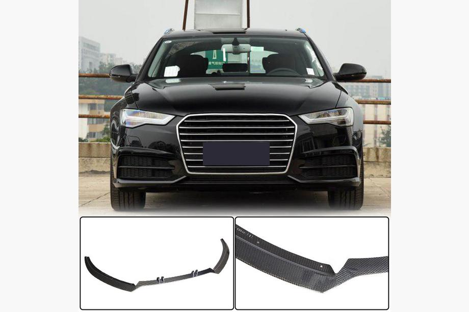 Audi A6 C7 2011–2017 Frontkofanger lip-tilsats i carbon V2 (til S-Line 2014-2018) Image