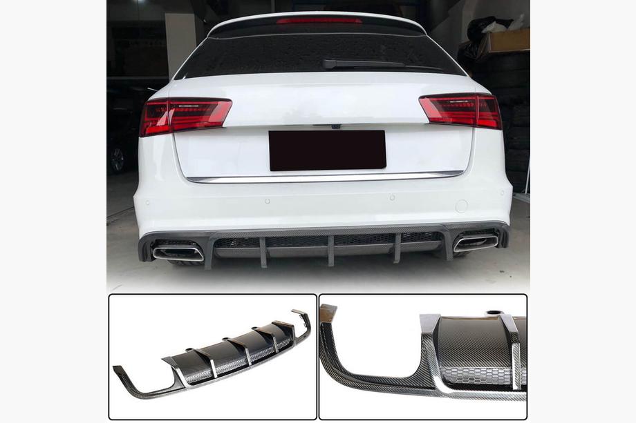 Audi A6 C7 2011–2017 Bagkofanger diffuser (til S-Line Avant 2014-2018, Carbon) Image