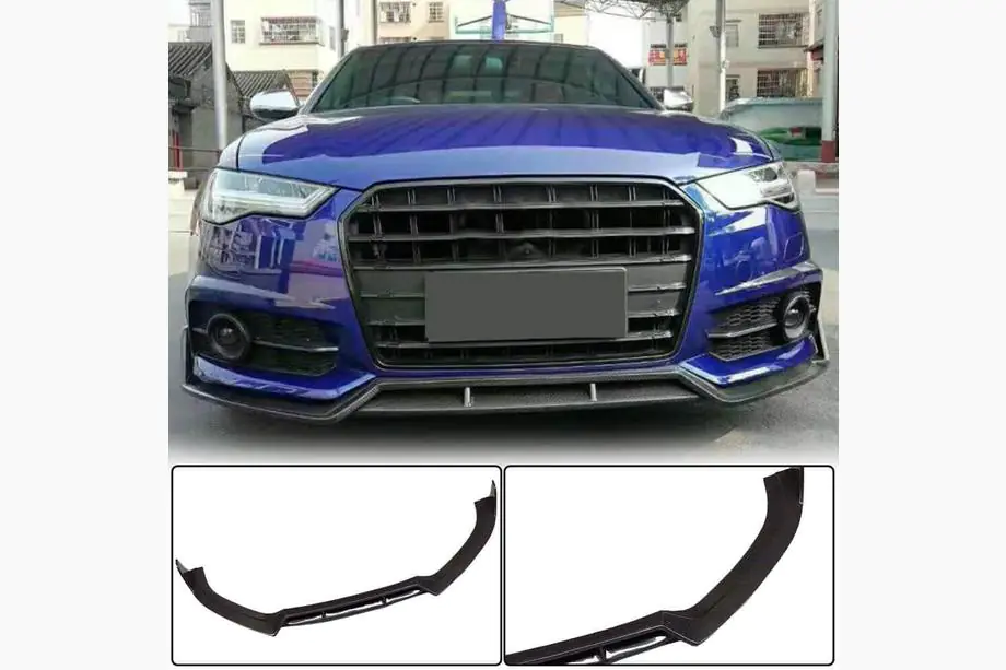 Audi A6 C7 2011–2017 Frontkofanger-læbe Lip Carbon V1 (til S-Line 2014-2018) Image