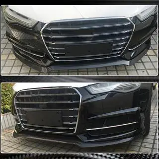 Front bumperlæbe Carbon V3 (til S-Line 2014-2018) foto 4