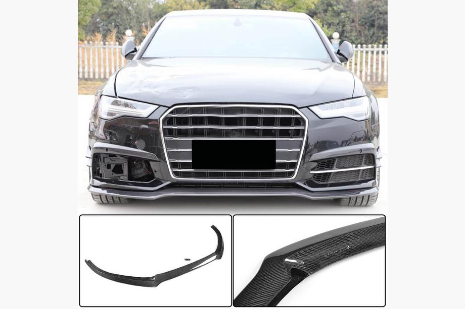 Audi A6 C7 2011–2017 Front bumperlæbe Carbon V3 (til S-Line 2014-2018) Image