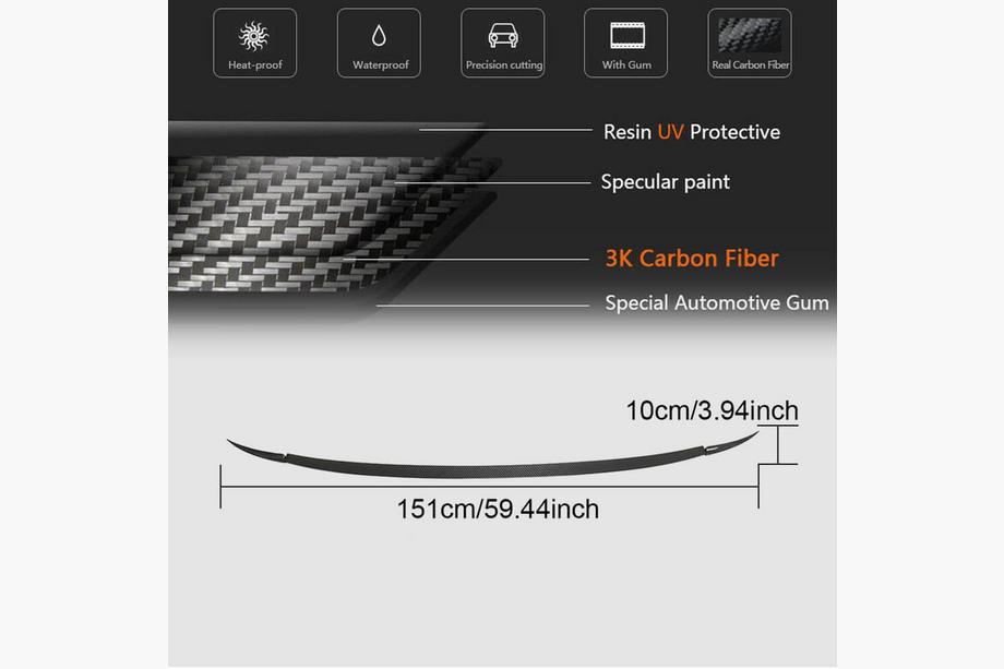 Audi A7 2018– Spoiler V1 (kulfiber) Foto 6