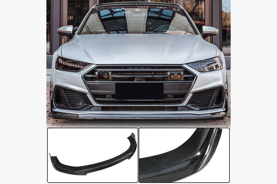 Audi A7 2018– Frontspoiler læbe til forreste kofanger Lip (til S-Line 2018-2022, carbon) Image