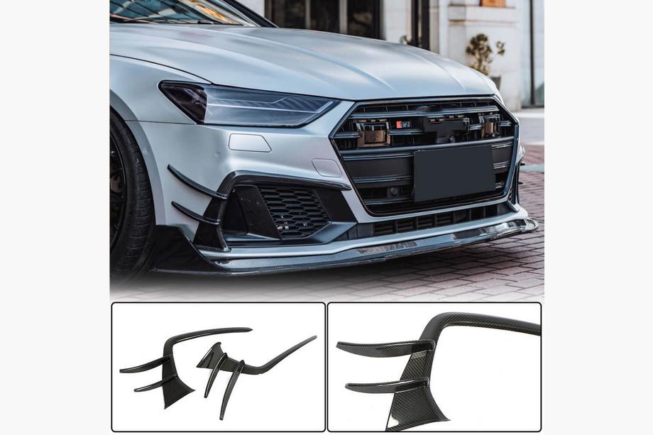 Audi A7 2018– Frontspoiler-læbe til kofanger (til S-Line 2018-2022, carbon) Image