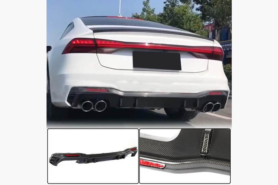 Audi A7 2018– Bagkofanger-diffuser (til S-Line 2018-2022, carbon) Image