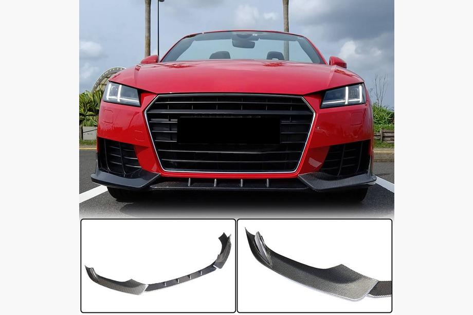 Audi TT 2014–2023 Frontspoiler-læbe til kofanger Lip V2 (til Base, 2014-2019, Carbon) Image
