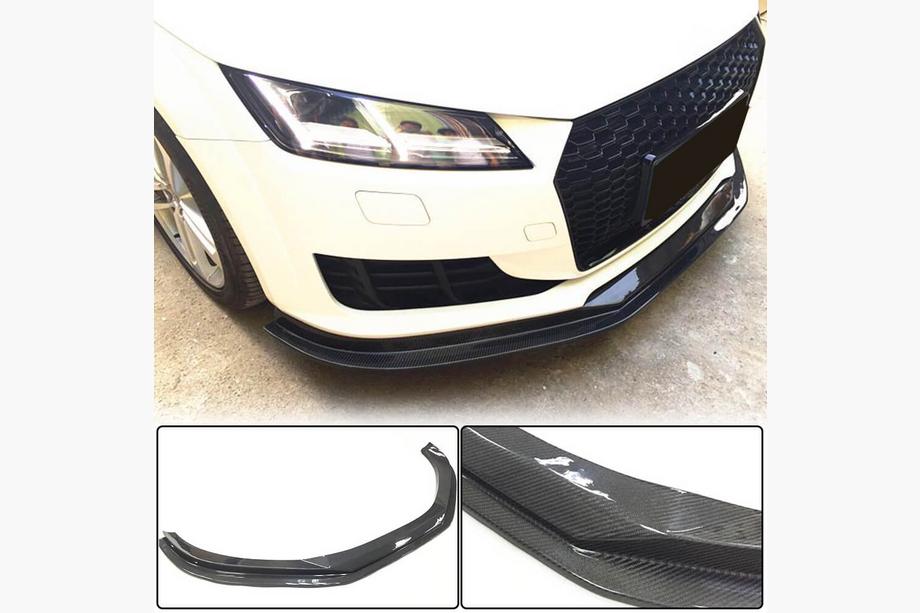 Audi TT 2014–2023 Frontlæbe til forreste kofanger Lip V1 (til Base, 2014-2019, kulfiber) Image
