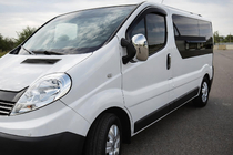 Renault Trafic 2001–2015 Krom spejldæksler (2 stk.) Forkromet plast foto 1