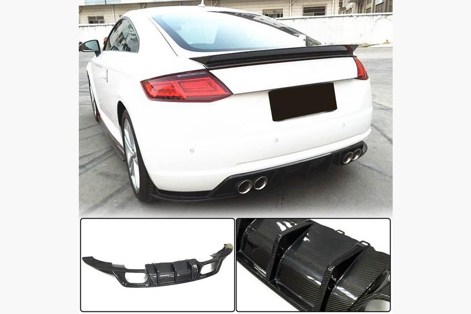 Audi TT 2014–2023 Diffuser til bagkofanger (til Base, 2014-2019, Carbon) Image