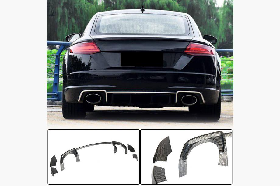 Audi TT 2014–2023 Diffuser til bagkofanger (til RS, 2016-2019, tør carbon) Image