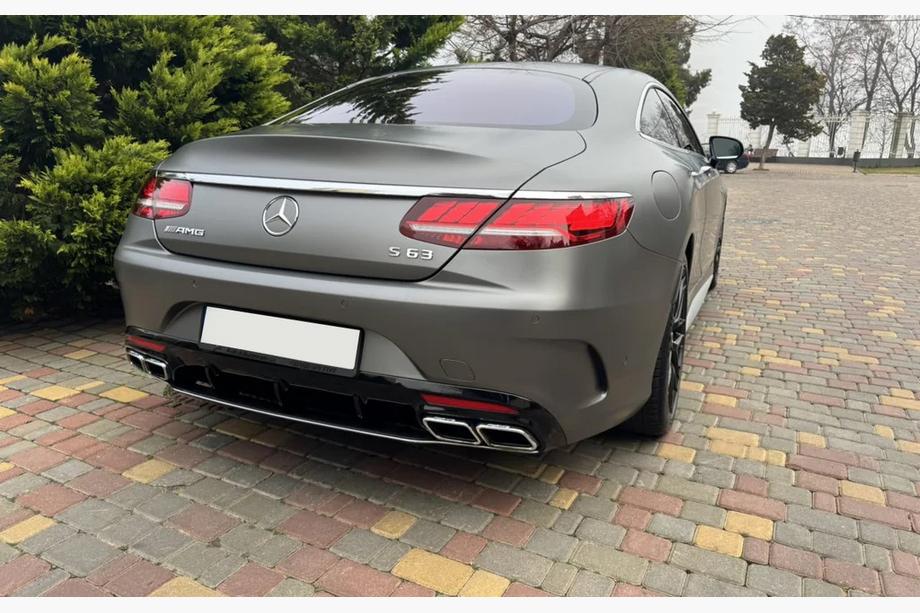 Mercedes S-class C217 Coupé 2014–2020 Bageste diffuser med udstødningstipper Silver (2018-2020) Image
