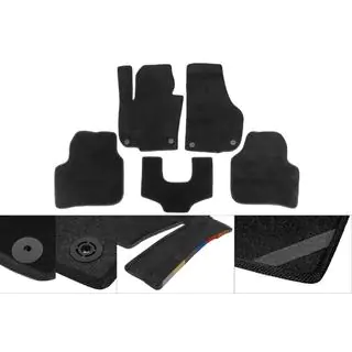 Premium tekstilmåtter (1+1, 2 stk., sorte) foto 1