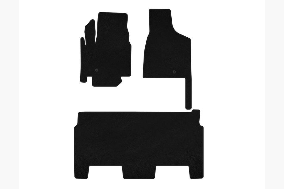 Dodge Grand Caravan V 2008–2020 Tekstilmåtter Classic (2008-2020, 2 rækker, 8-personers/SXT-udstyrsniveau, sort) Image