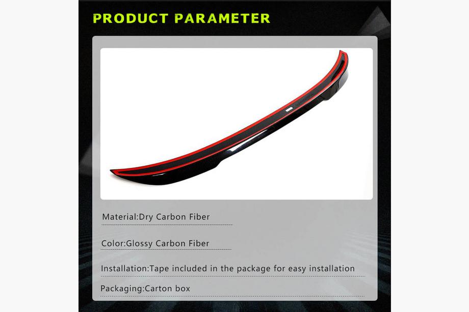 BMW 3-serie F30/F31 2012–2019 Spoiler PSM-Style V4 (til F30/F80, kulfiber) Foto 6