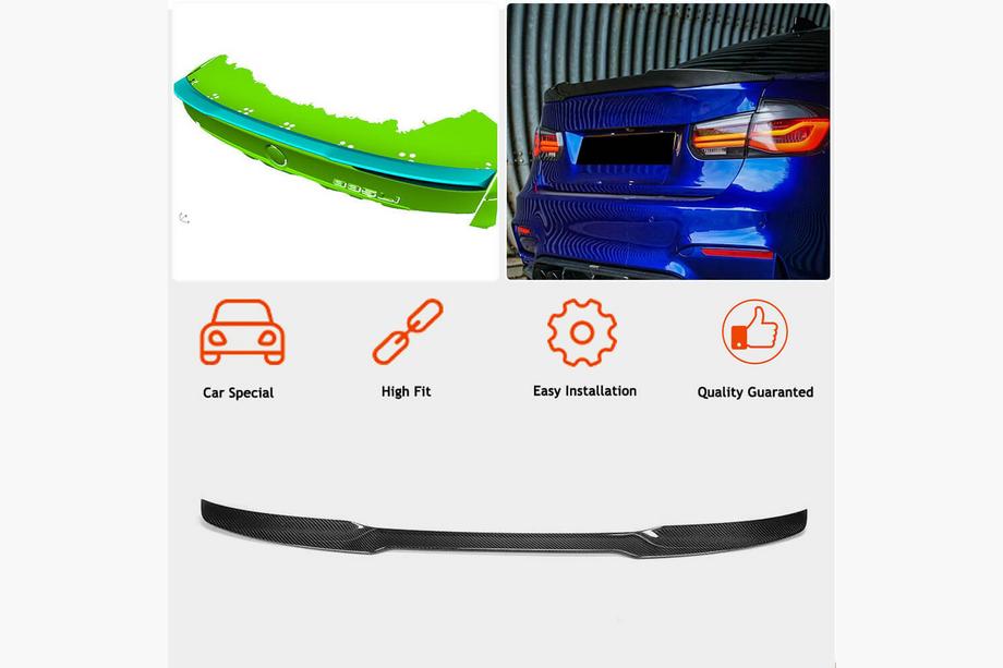 BMW 3-serie F30/F31 2012–2019 Spoiler M4-style V3 (til F30/F80, carbon) Foto 3