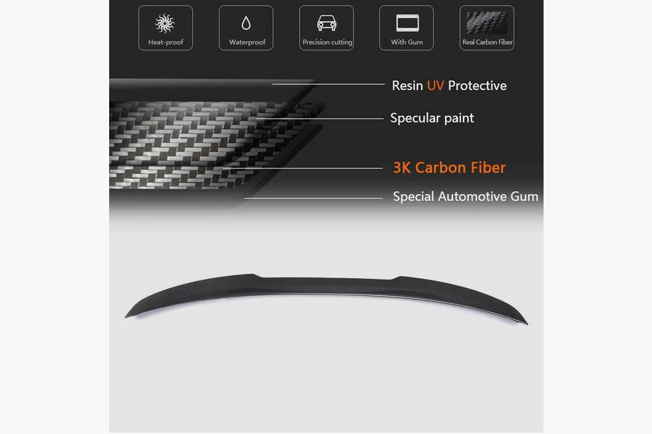 BMW 3-serie F30/F31 2012–2019 Bagklapspoiler Carbon V10 (SD) Foto 7