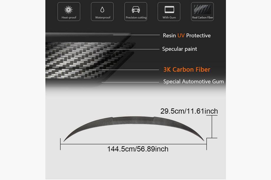 BMW 4-serie F32/F33/F36 2012–2020 Spoiler P-Stlye (til F33/F83, carbon) Foto 6