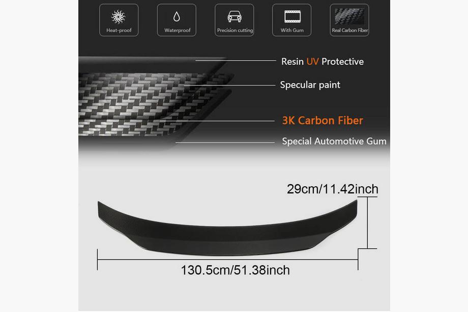 BMW 4-serie F32/F33/F36 2012–2020 Spoiler V2 (til F33/F83, carbon) Foto 6