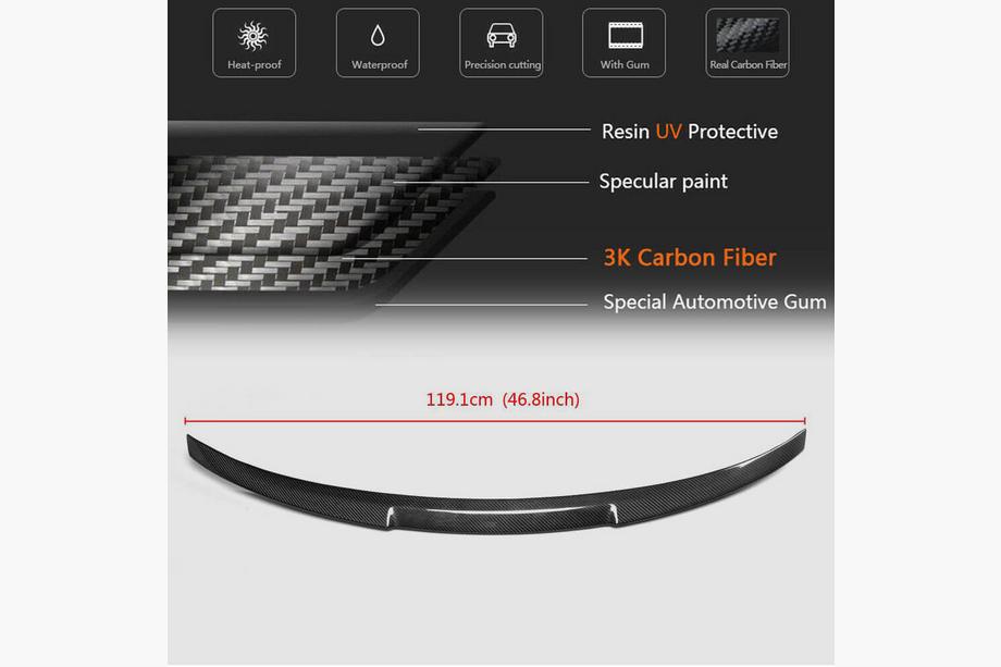 BMW 4-serie F32/F33/F36 2012–2020 M4-Style V4 spoiler (til F82, kulstof) Foto 6