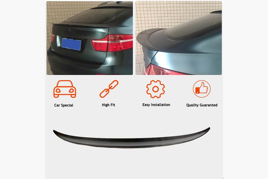 BMW X6 E71 2008–2014 Spoiler V1 (kulfiber) Foto 7