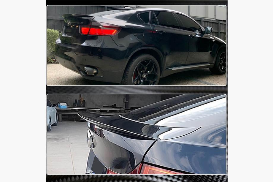 BMW X6 E71 2008–2014 Spoiler V1 (kulfiber) Foto 9