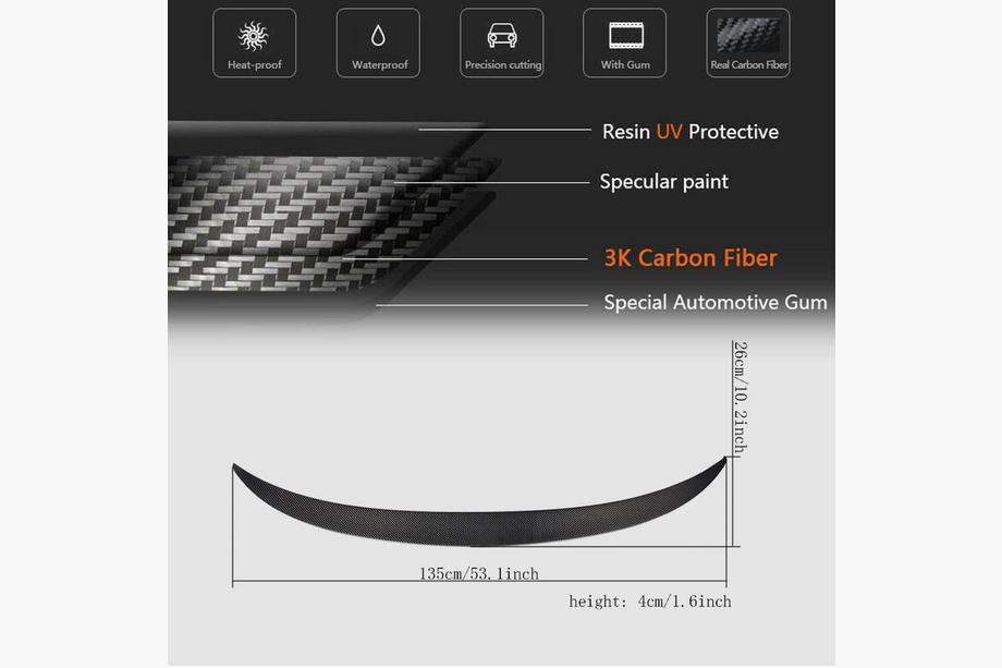 BMW X6 F16 2014–2019 Bagklapspoiler i carbon V1 Foto 5