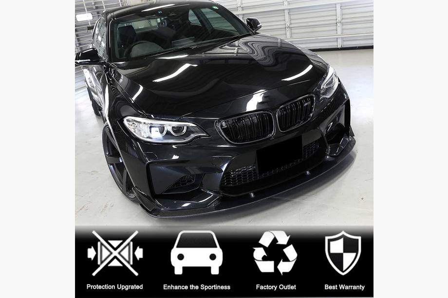 BMW 2-serie F22/F23 2014–2021 Frontspoilerlæbe Lip V6 (til F87 M2, carbon) Foto 2