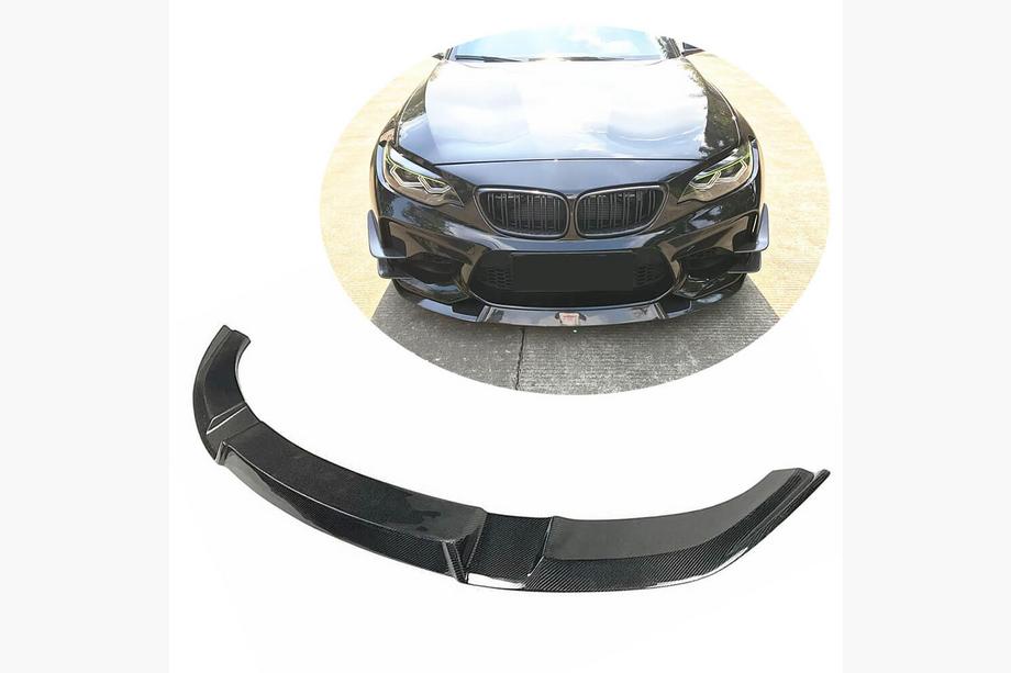 BMW 2-serie F22/F23 2014–2021 Frontspoilerlæbe Lip V5 (til F87 M2, carbon) Foto 1