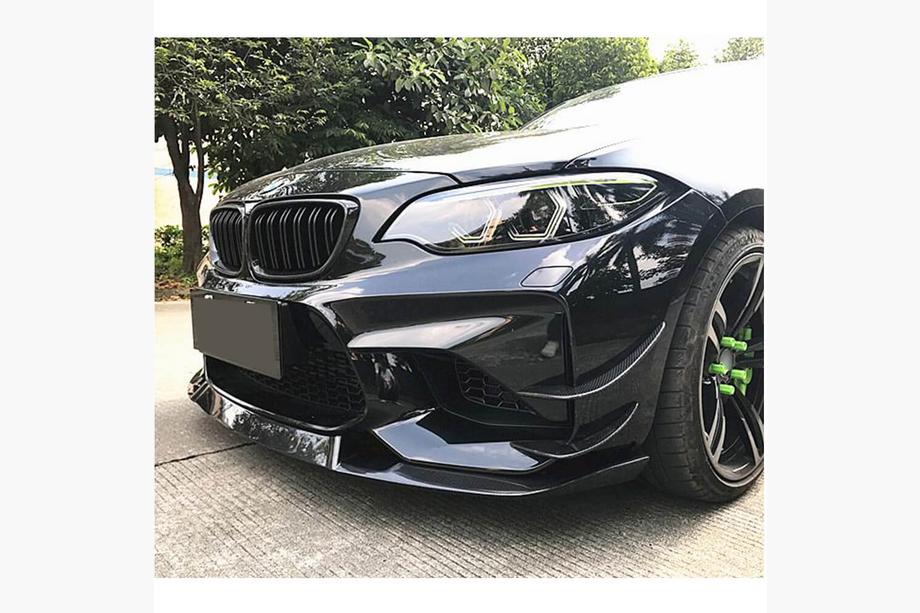 BMW 2-serie F22/F23 2014–2021 Frontspoilerlæbe Lip V5 (til F87 M2, carbon) Foto 3