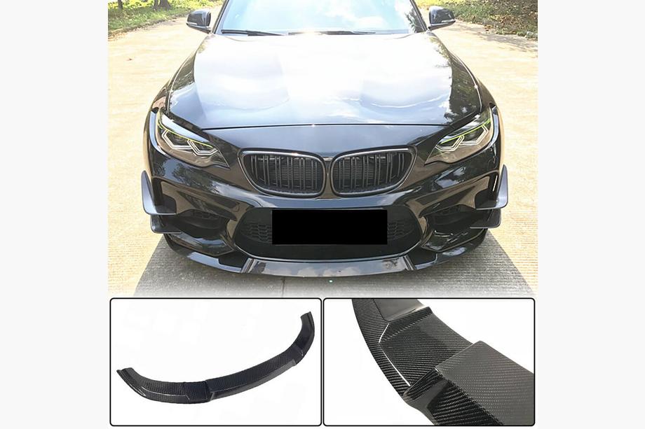 BMW 2-serie F22/F23 2014–2021 Frontspoilerlæbe Lip V5 (til F87 M2, carbon) Foto 6