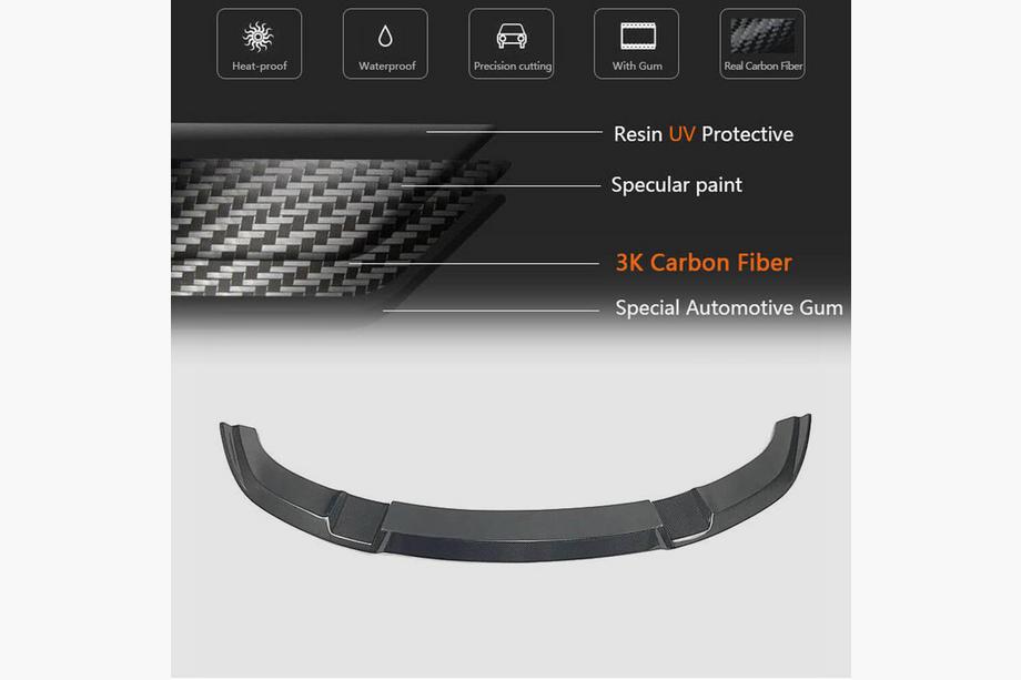 BMW 2-serie F22/F23 2014–2021 Frontspoilerlæbe Lip V5 (til F87 M2, carbon) Foto 10