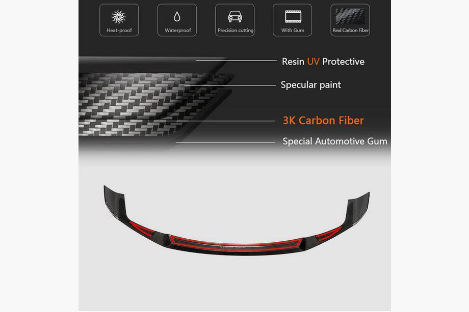 BMW 2-serie F22/F23 2014–2021 Frontlæbe Lip V4 til forreste kofanger (til F87 M2 Competition, kulfiber) Foto 6