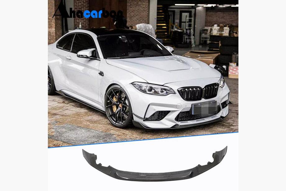 BMW 2-serie F22/F23 2014–2021 Frontspoilerlæbe Lip V2 (til F87 M2 Competition, carbon) Image