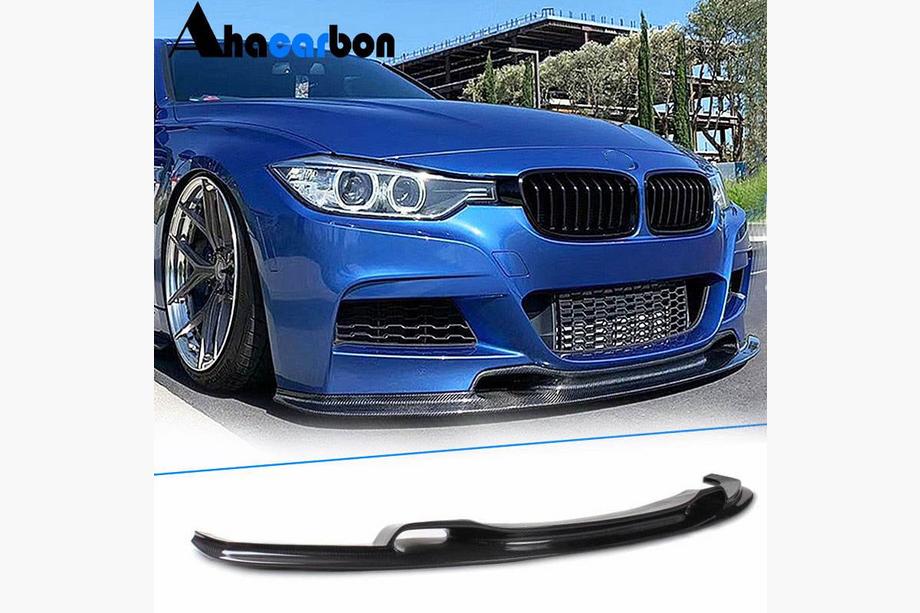 BMW 3-serie F30/F31 2012–2019 Frontspoiler-læbe, Lip V-Style (til F30 M-Sport, carbon) Foto 2